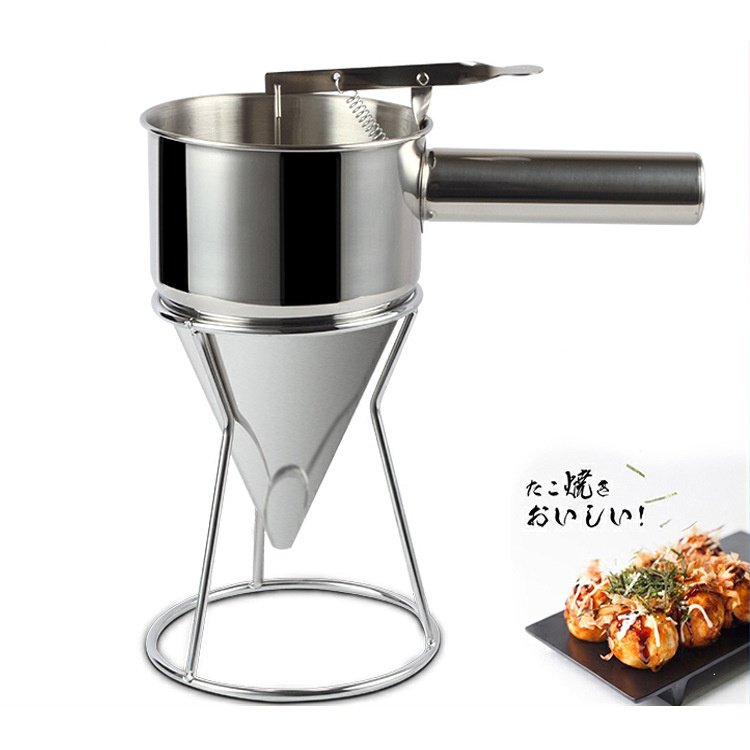 Pancake Batter Dispenser Mixer Stainless Steel Funnel Design with Stand ...