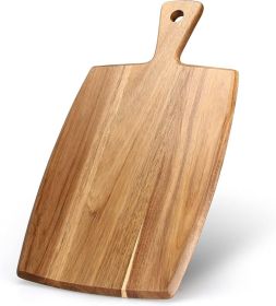 Best Acacia Wood Cutting Board with Handle Wooden Charcuterie Board Kitchen Chopping Boards for Bread Meat Cutting boards Fruit Cheese Serving Bo