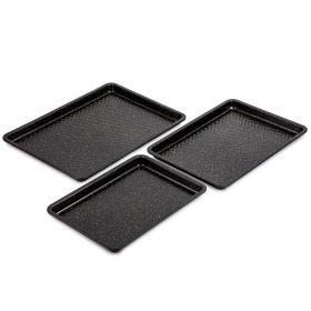 Nonstick Sheet Pan 3-Piece Set - Black
