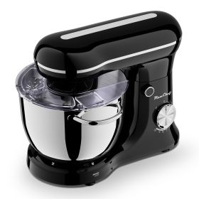 6QT Electric Stand Mixer, 10 Speed, Tilt-Head, Dough Mixer With Dishwasher Safe Stainless Steel Bowl, Flat Beater, Whisk For Baking, For Family K (Option: SM2542Nblack)